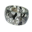 CHANEL COCO Mark Bracelet Black CC Auth am6015-1