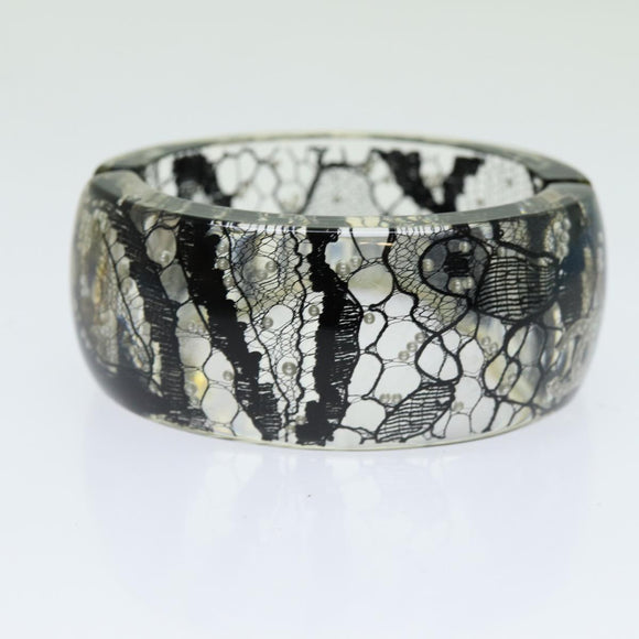 CHANEL COCO Mark Bracelet Black CC Auth am6015