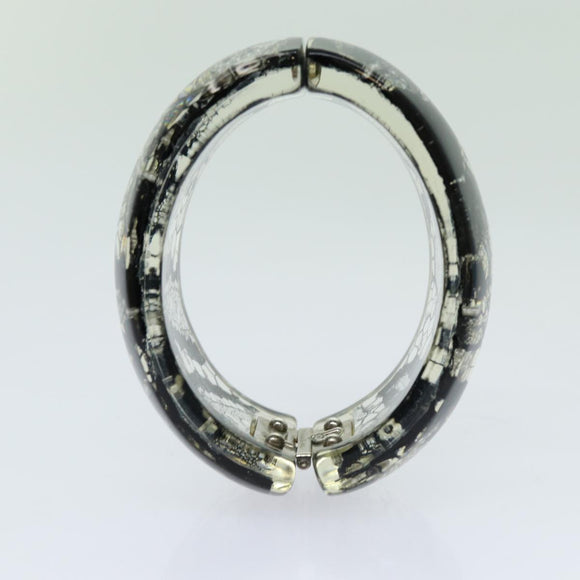 CHANEL COCO Mark Bracelet Black CC Auth am6015
