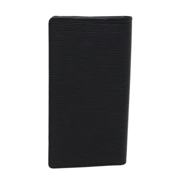 LOUIS VUITTON Epi Porte Cartes Credit Long Wallet Black M63212 LV Auth am6036V - 0