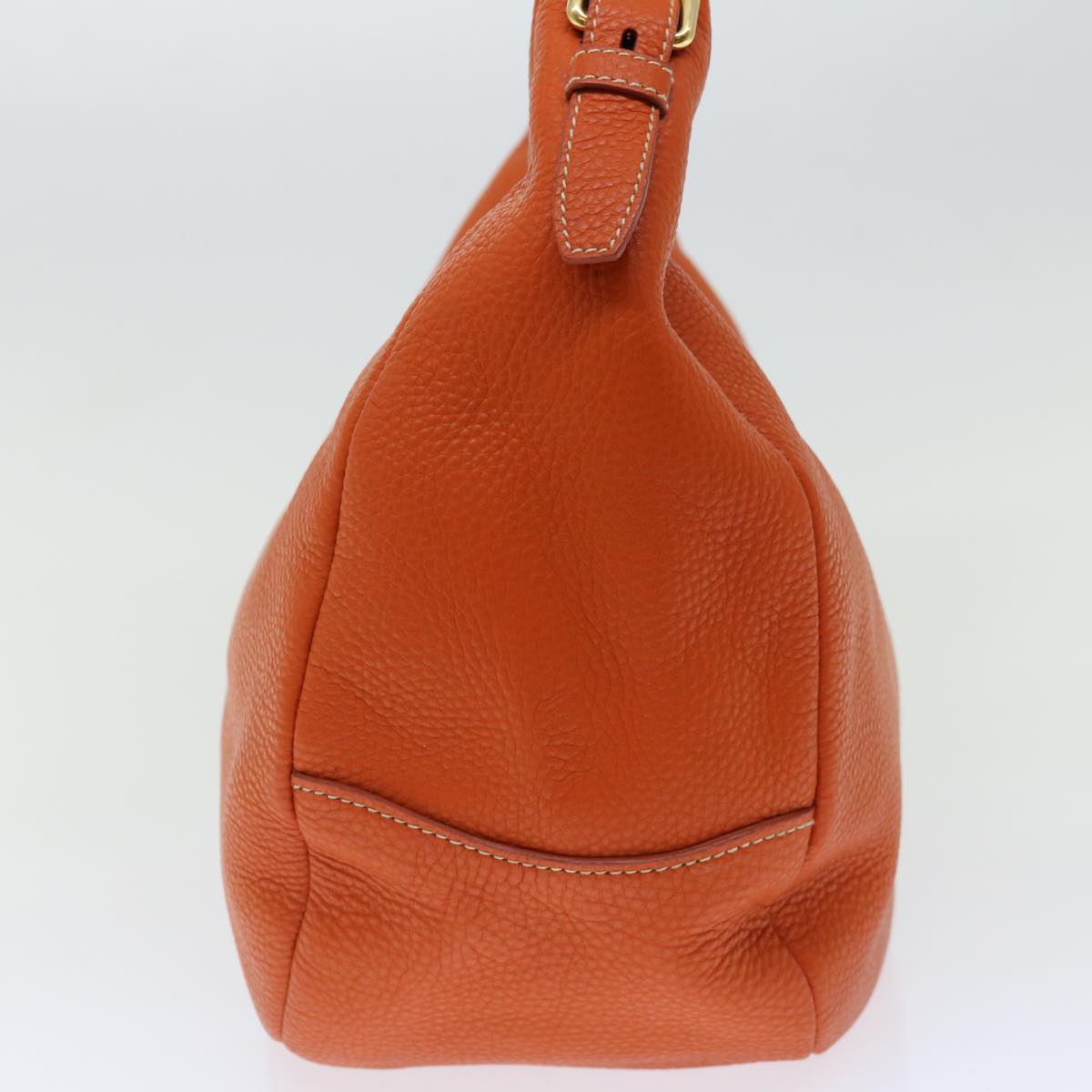 PRADA Shoulder Bag Leather Orange Auth am6047