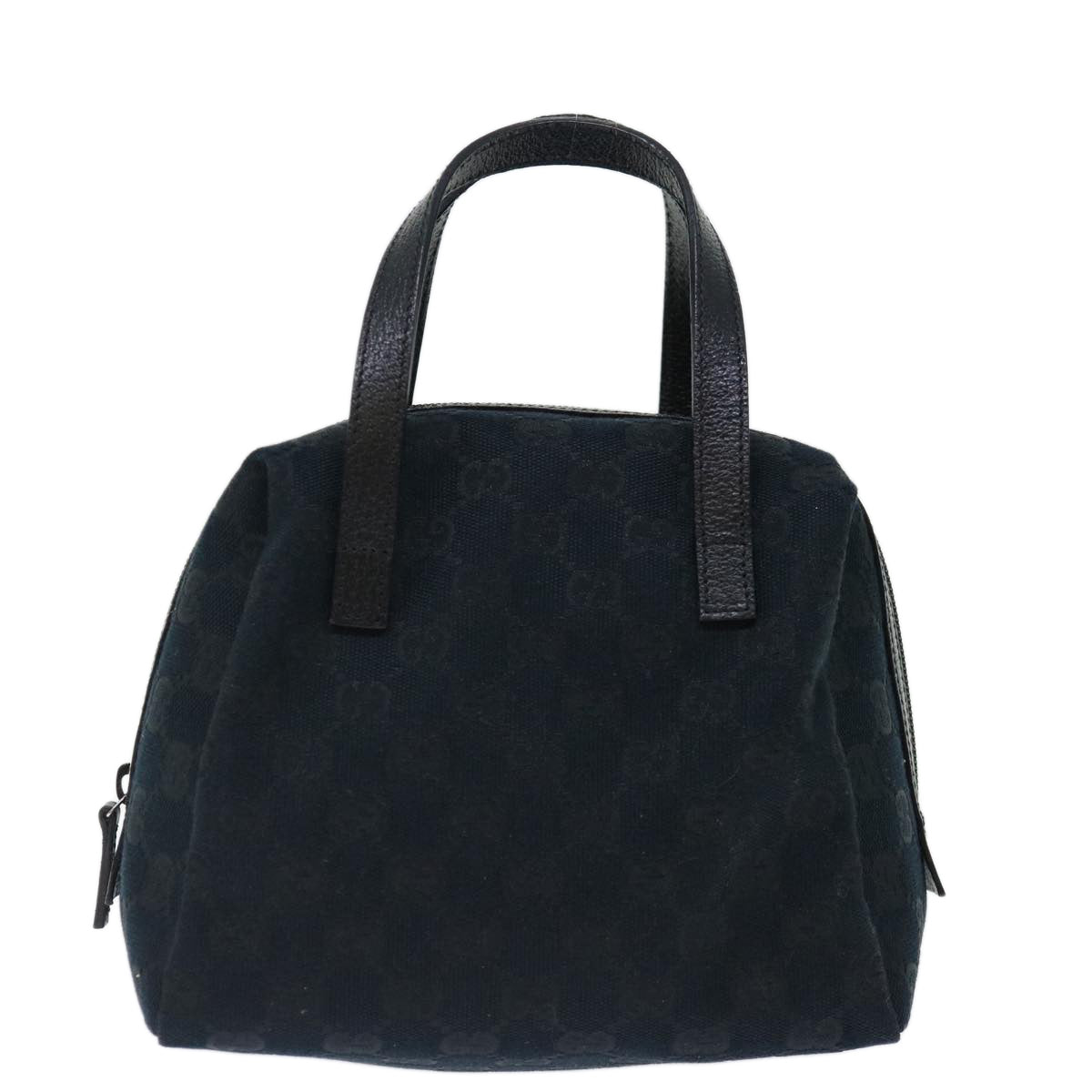 GUCCI GG Canvas Hand Bag Black 124542 Auth am6049