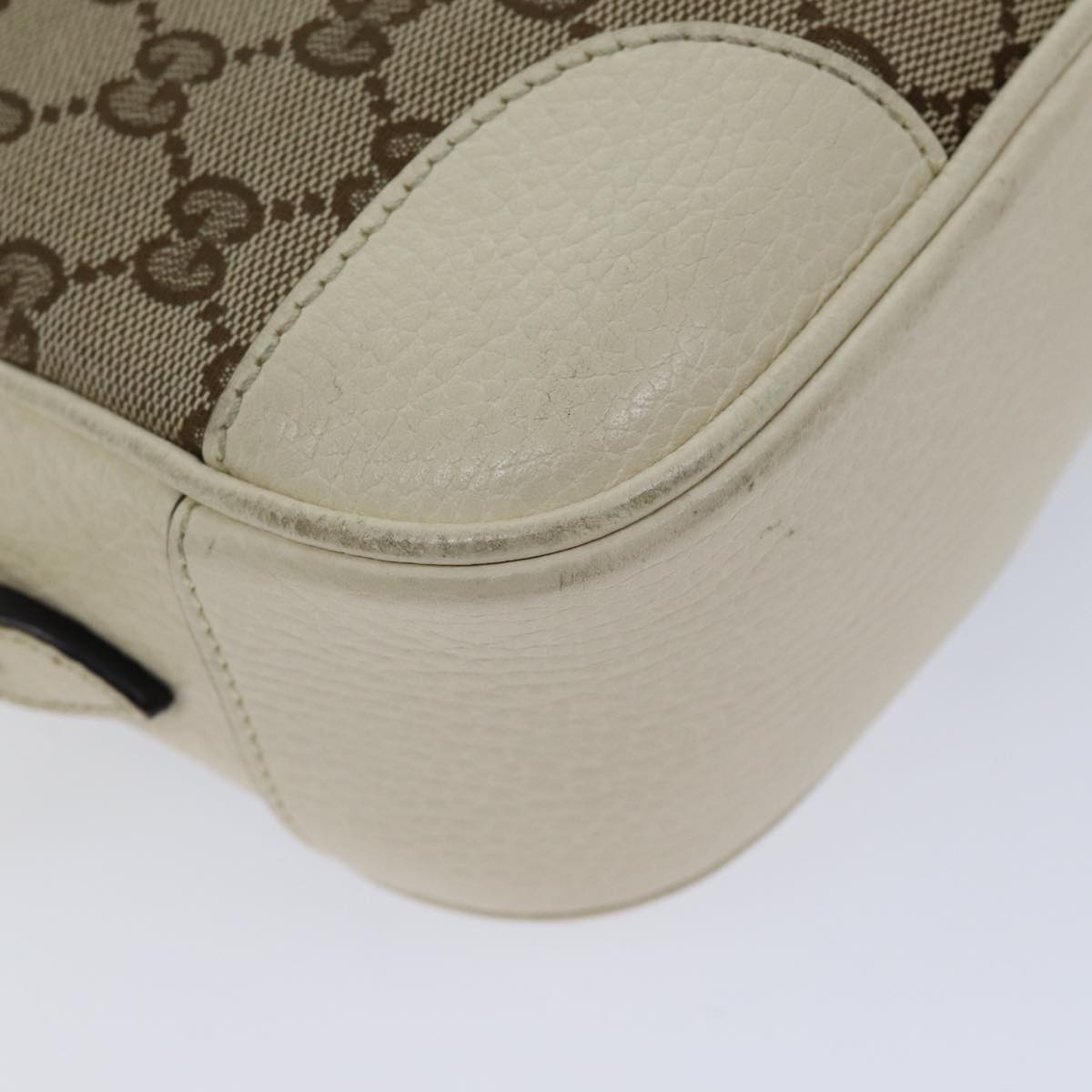 GUCCI GG Canvas Shoulder Bag Outlet Beige 449413 Auth am6051