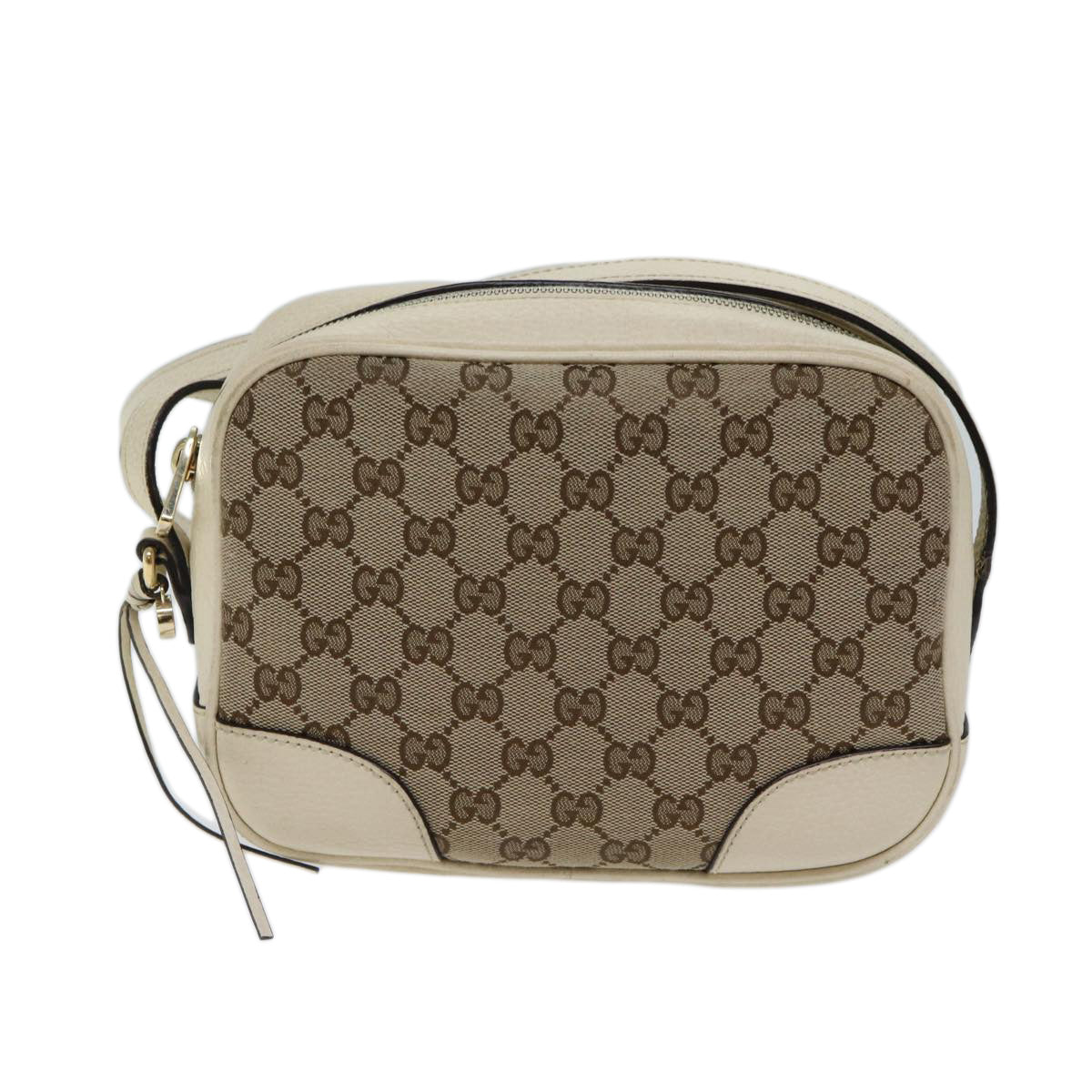 GUCCI GG Canvas Shoulder Bag Outlet Beige 449413 Auth am6051