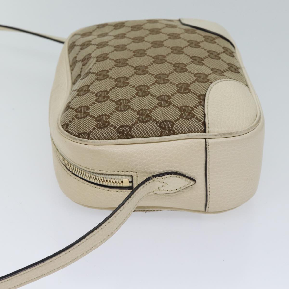 GUCCI GG Canvas Shoulder Bag Outlet Beige 449413 Auth am6051