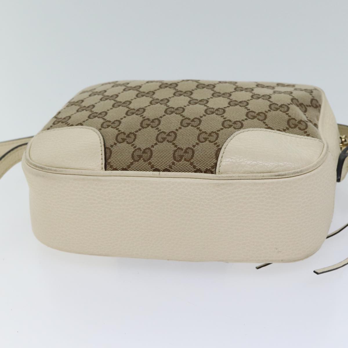 GUCCI GG Canvas Shoulder Bag Outlet Beige 449413 Auth am6051