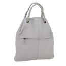 BOTTEGA VENETA INTRECCIATO Hand Bag Leather White 147716 Auth am6052-1