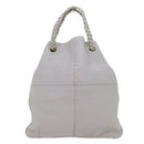 BOTTEGA VENETA INTRECCIATO Hand Bag Leather White 147716 Auth am6052-2