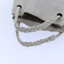 BOTTEGA VENETA INTRECCIATO Hand Bag Leather White 147716 Auth am6052-6