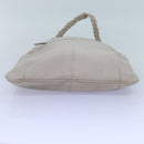 BOTTEGA VENETA INTRECCIATO Hand Bag Leather White 147716 Auth am6052-8