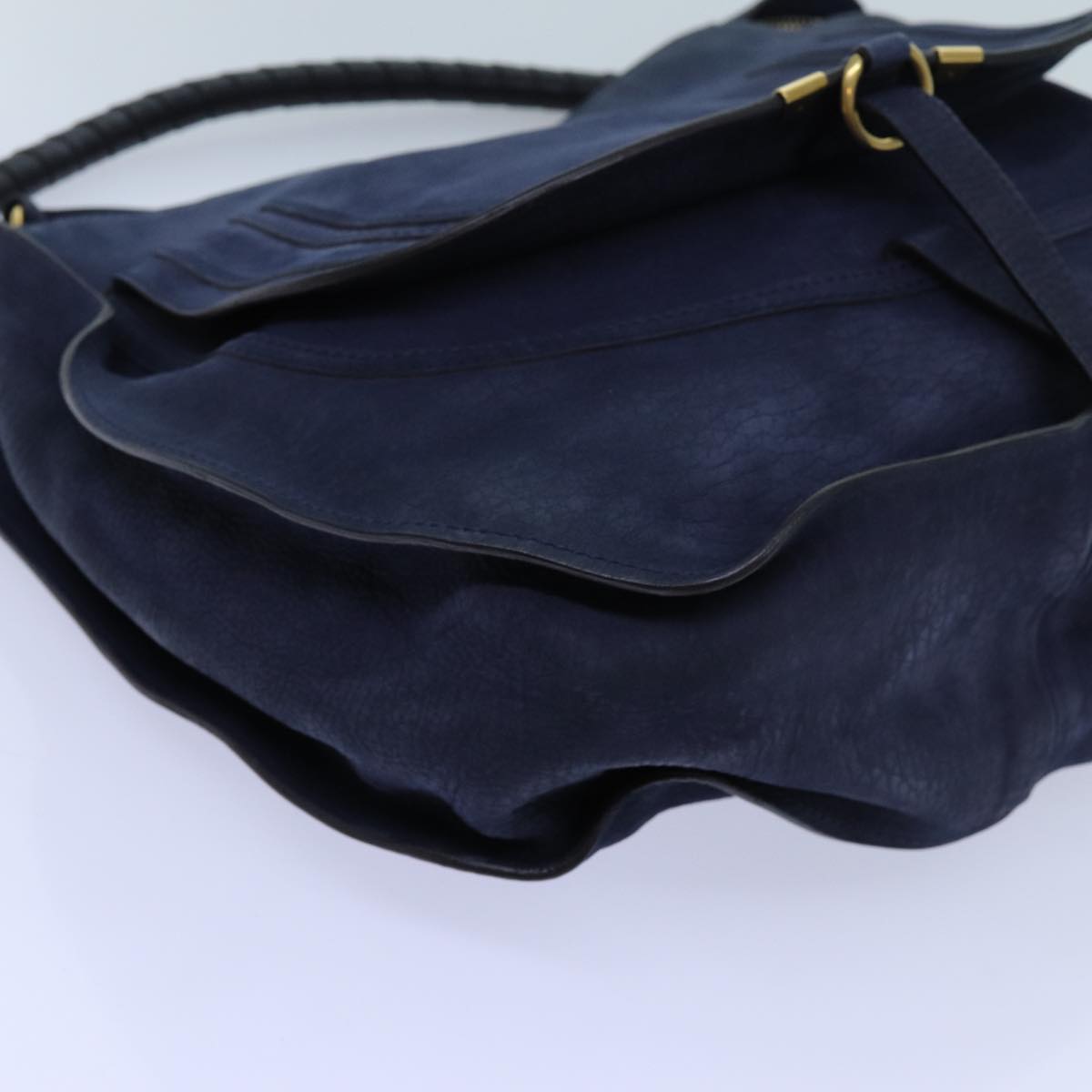 Chloe Mercy Shoulder Bag Leather Navy Auth am6055