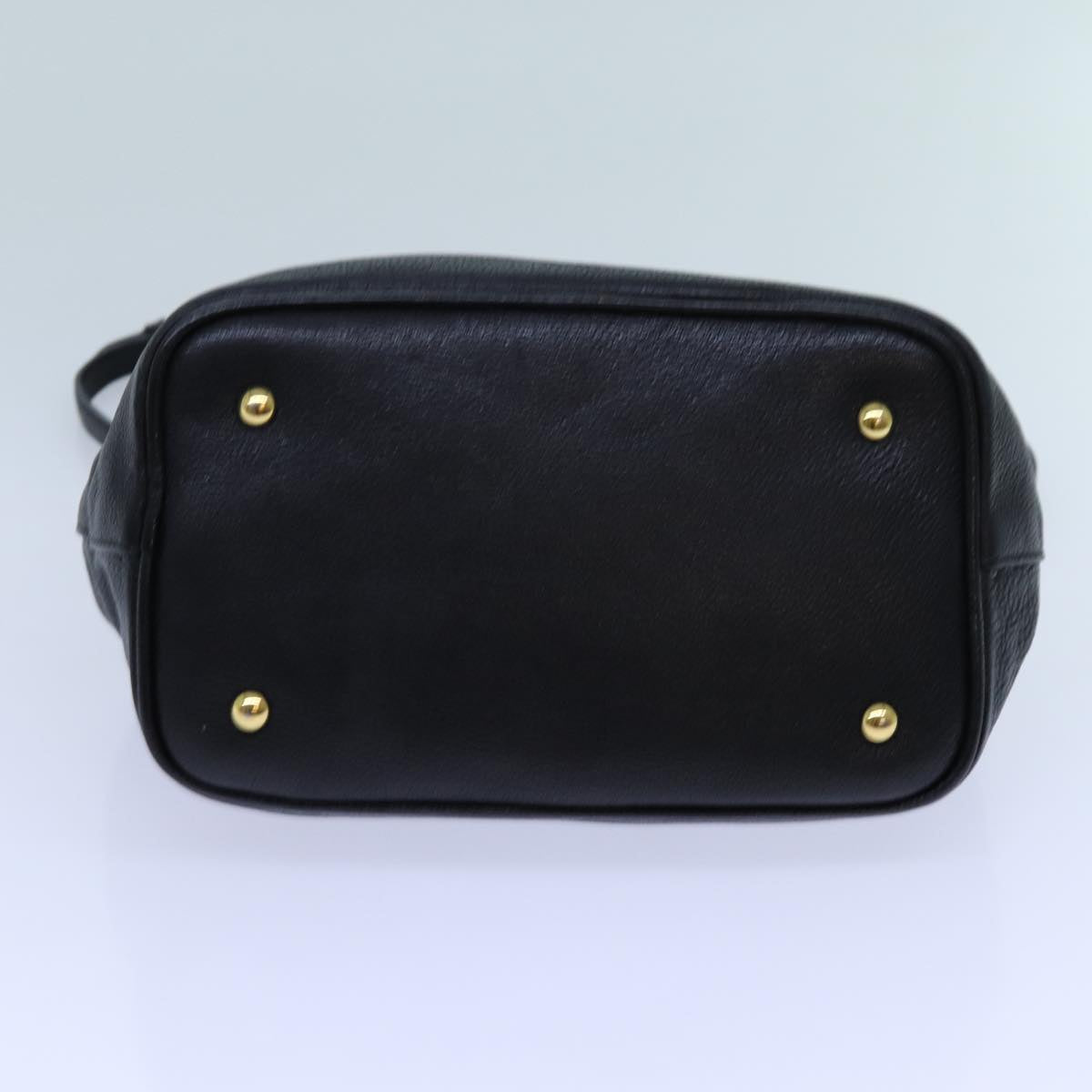 Miu Miu Madras Hand Bag Leather 2way Black Auth am6056