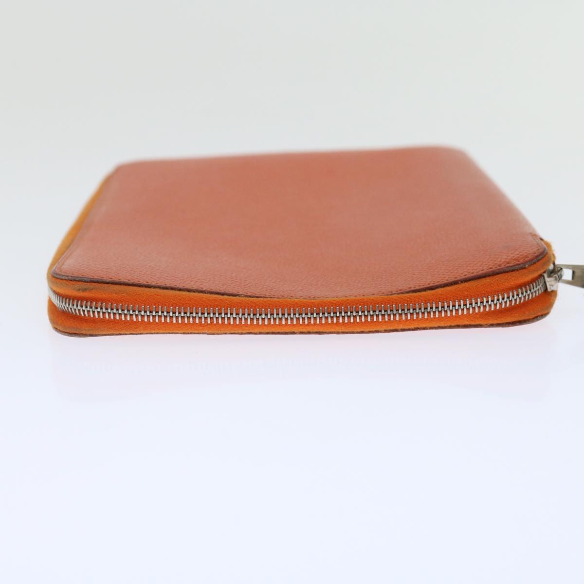 HERMES Agenda Zip Day Planner Cover Leather Orange Auth am6065