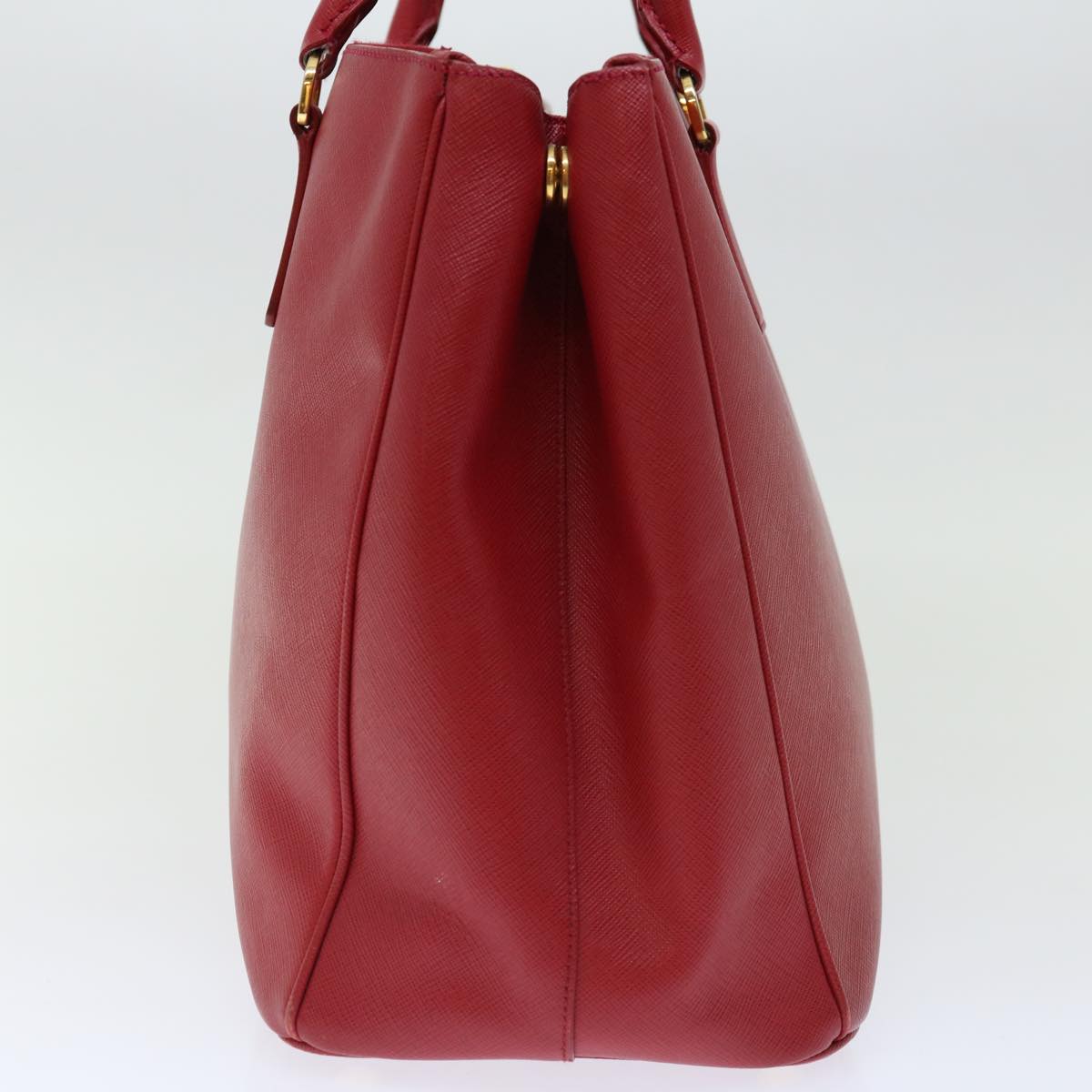 PRADA Galleria Hand Bag Safiano leather Red Auth am6067