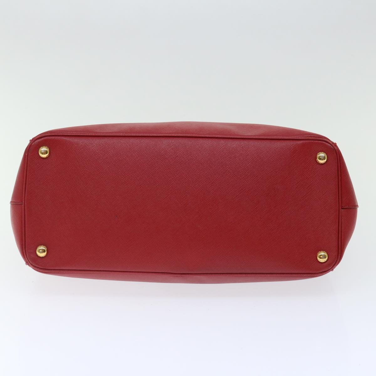 PRADA Galleria Hand Bag Safiano leather Red Auth am6067