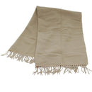 SAINT LAURENT Kneeling blanket Wool 27.6""""-55.1"""" Beige Auth am6069-1
