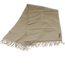 SAINT LAURENT Kneeling blanket Wool 27.6""""-55.1"""" Beige Auth am6069-2