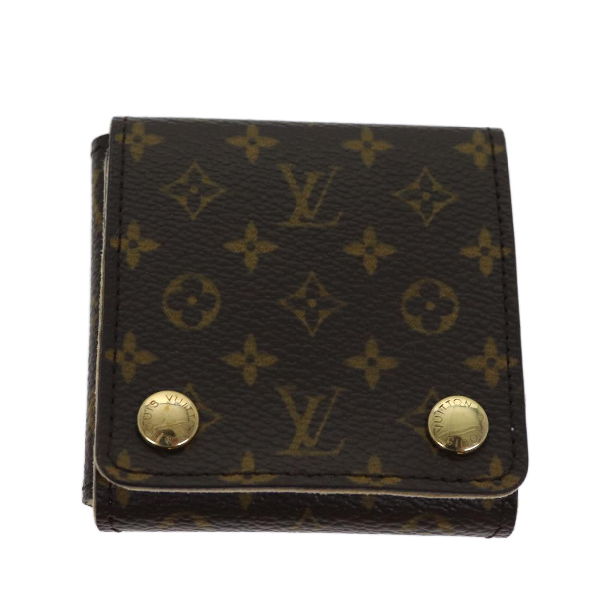 LOUIS VUITTON Monogram Jewelry Case Jewelry Box LV Auth am6070 - 0