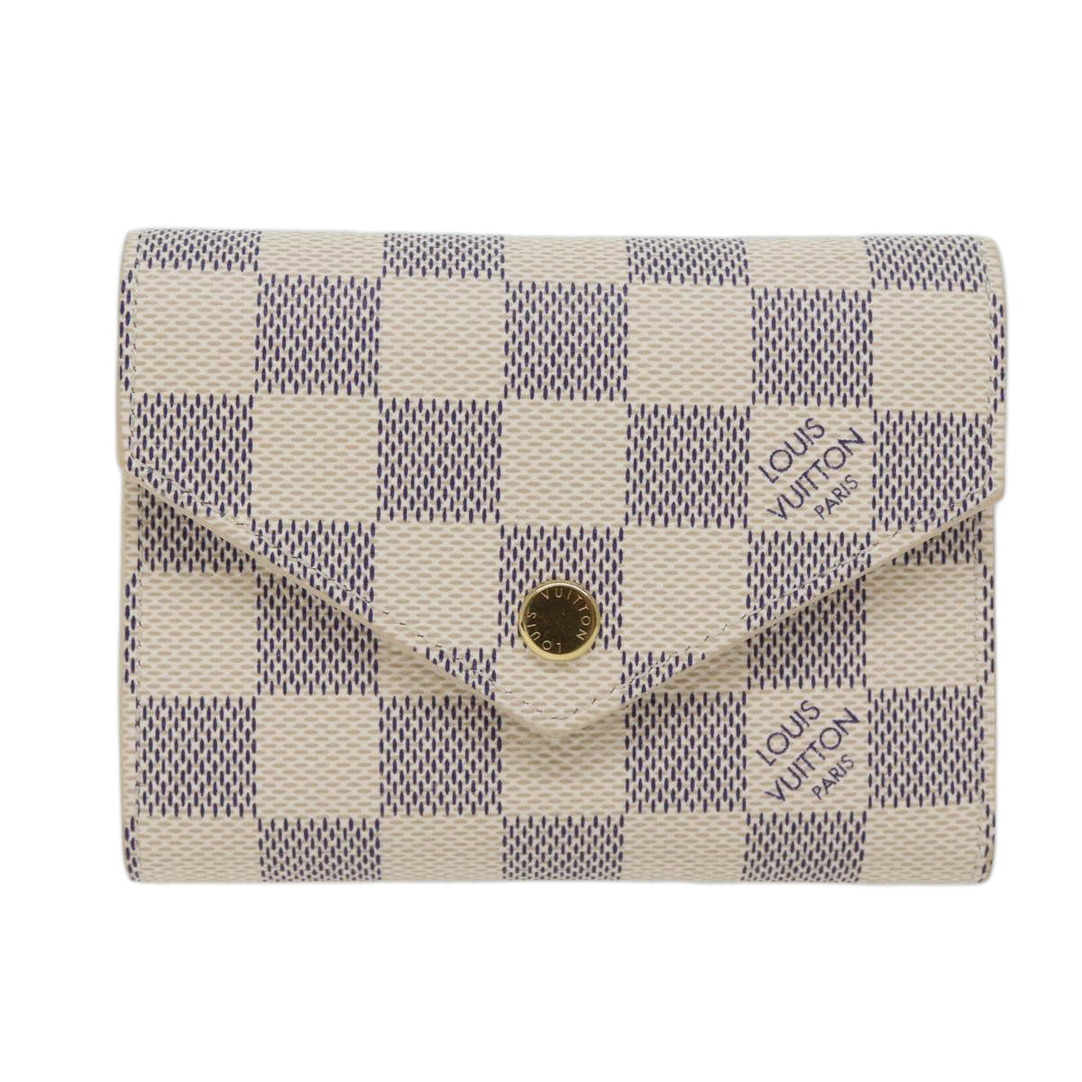 LOUIS VUITTON Damier Azur Portefeuille Victorine Wallet N64022 LV Auth am6071A