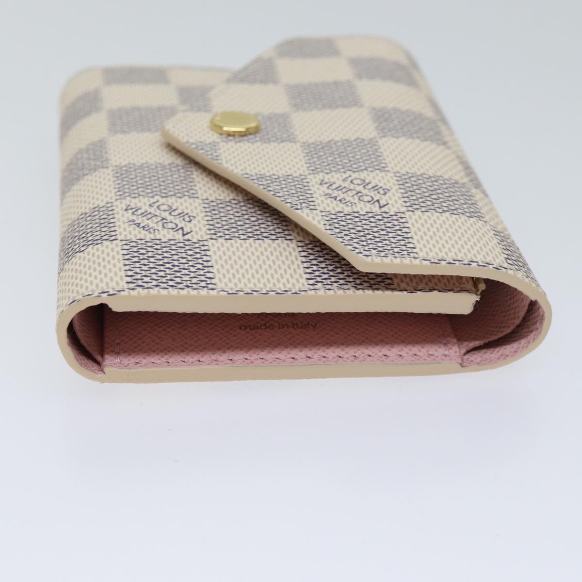 LOUIS VUITTON Damier Azur Portefeuille Victorine Wallet N64022 LV Auth am6071A