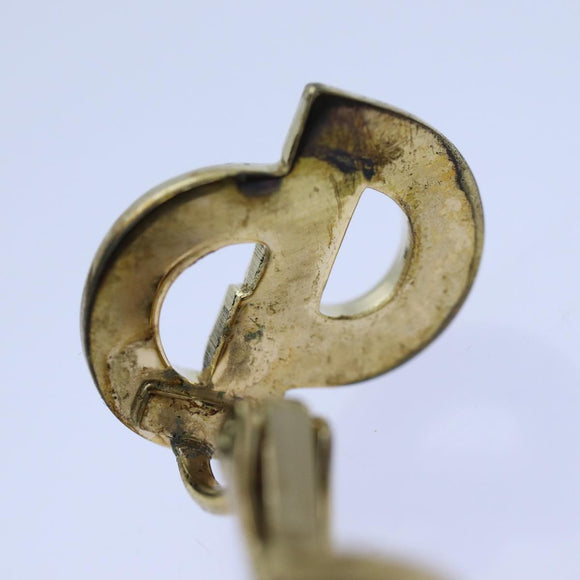 Christian Dior Earring Gold Auth am6078