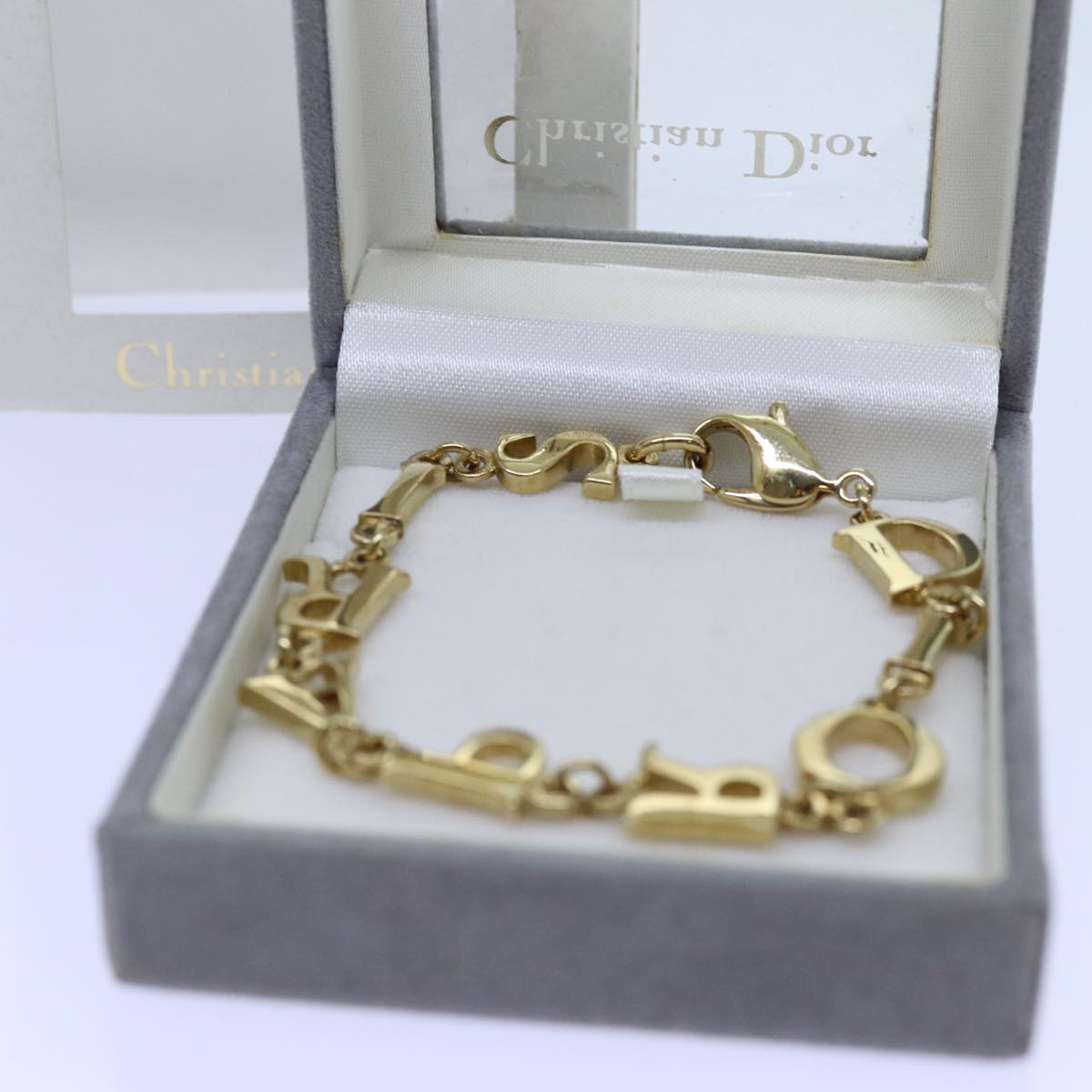 Christian Dior Bracelet Gold Auth am6082