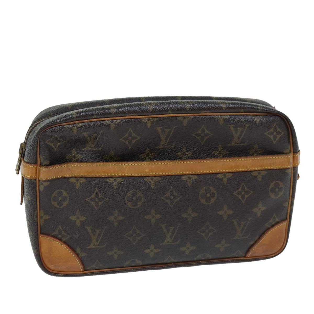 LOUIS VUITTON Monogram Compiegne 28 Clutch Bag M51845 LV Auth am6092