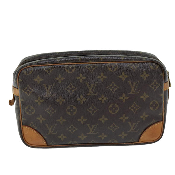 LOUIS VUITTON Monogram Compiegne 28 Clutch Bag M51845 LV Auth am6092