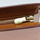 LOUIS VUITTON Epi Pochette Homme Clutch Bag Brown Zipang gold M52528 Auth am6094-8