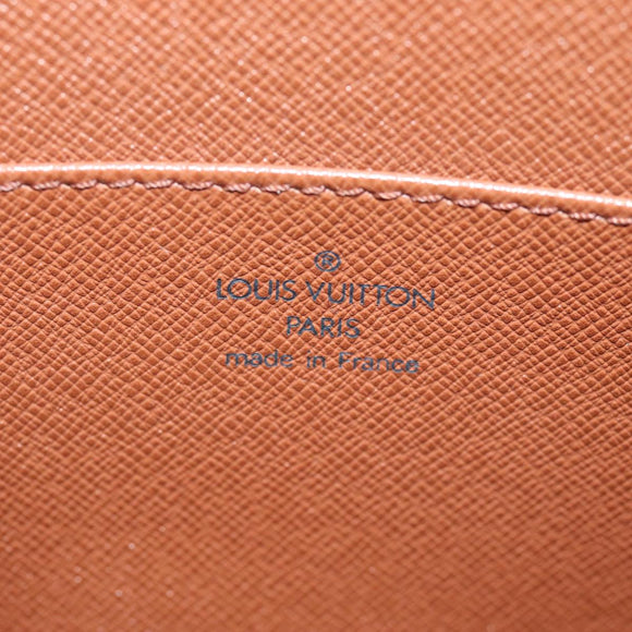 LOUIS VUITTON Epi Pochette Homme Clutch Bag Brown Zipang gold M52528 Auth am6094