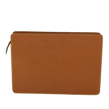 LOUIS VUITTON Epi Pochette Homme Clutch Bag Brown Zipang gold M52528 Auth am6094 - 0