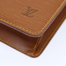 LOUIS VUITTON Epi Pochette Homme Clutch Bag Brown Zipang gold M52528 Auth am6094-7