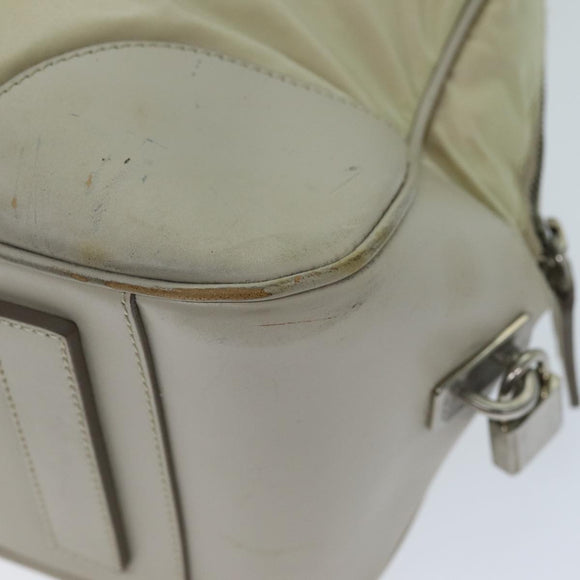 PRADA Shoulder Bag Nylon Beige Auth am6097
