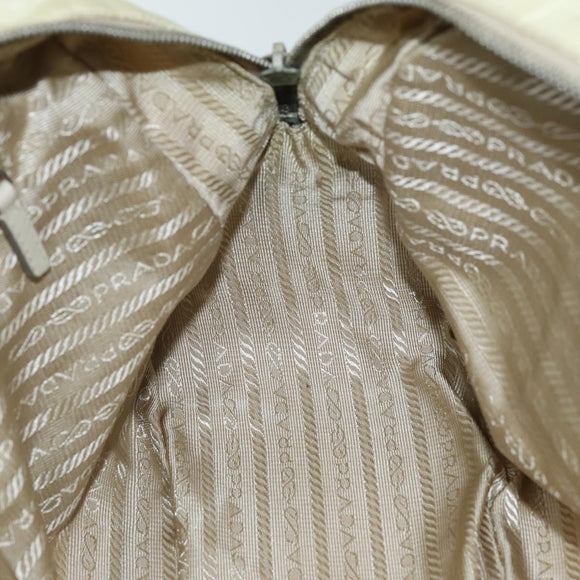 PRADA Shoulder Bag Nylon Beige Auth am6097
