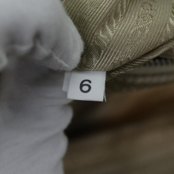 PRADA Shoulder Bag Nylon Beige Auth am6097