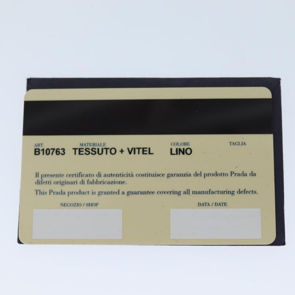 PRADA Shoulder Bag Nylon Beige Auth am6097