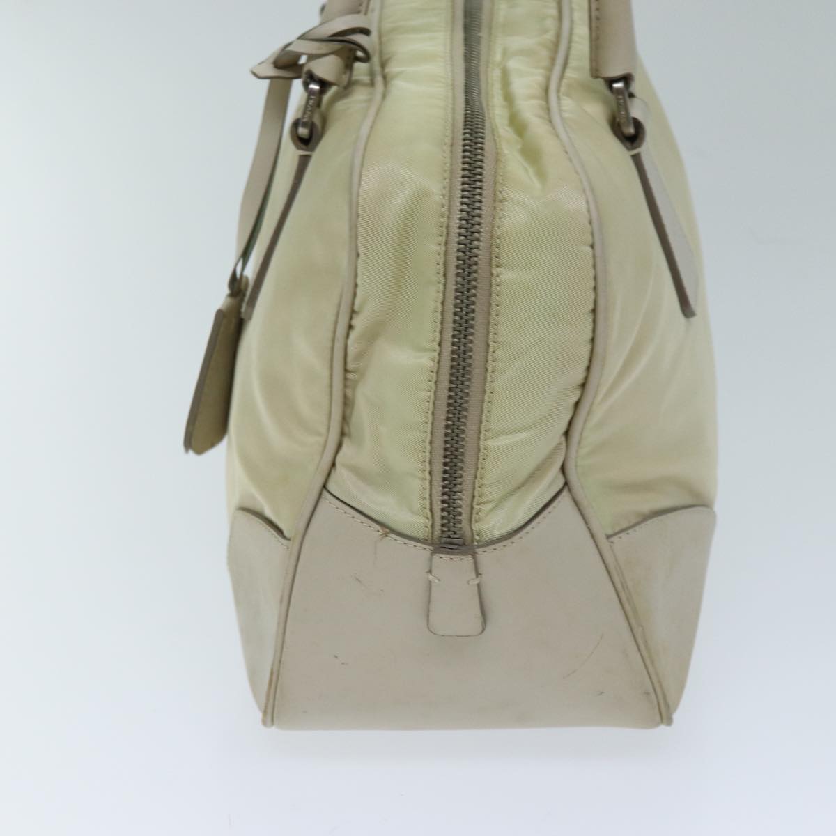PRADA Shoulder Bag Nylon Beige Auth am6097