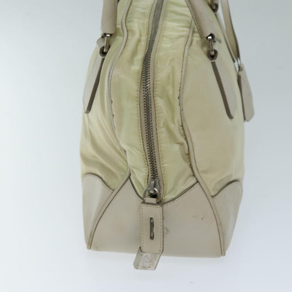 PRADA Shoulder Bag Nylon Beige Auth am6097