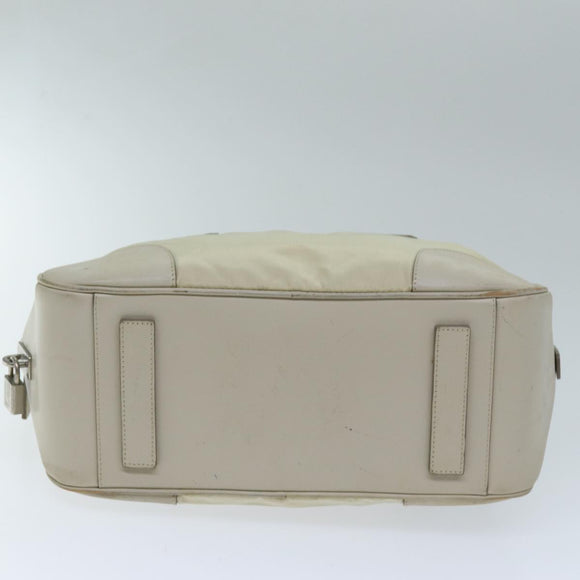 PRADA Shoulder Bag Nylon Beige Auth am6097