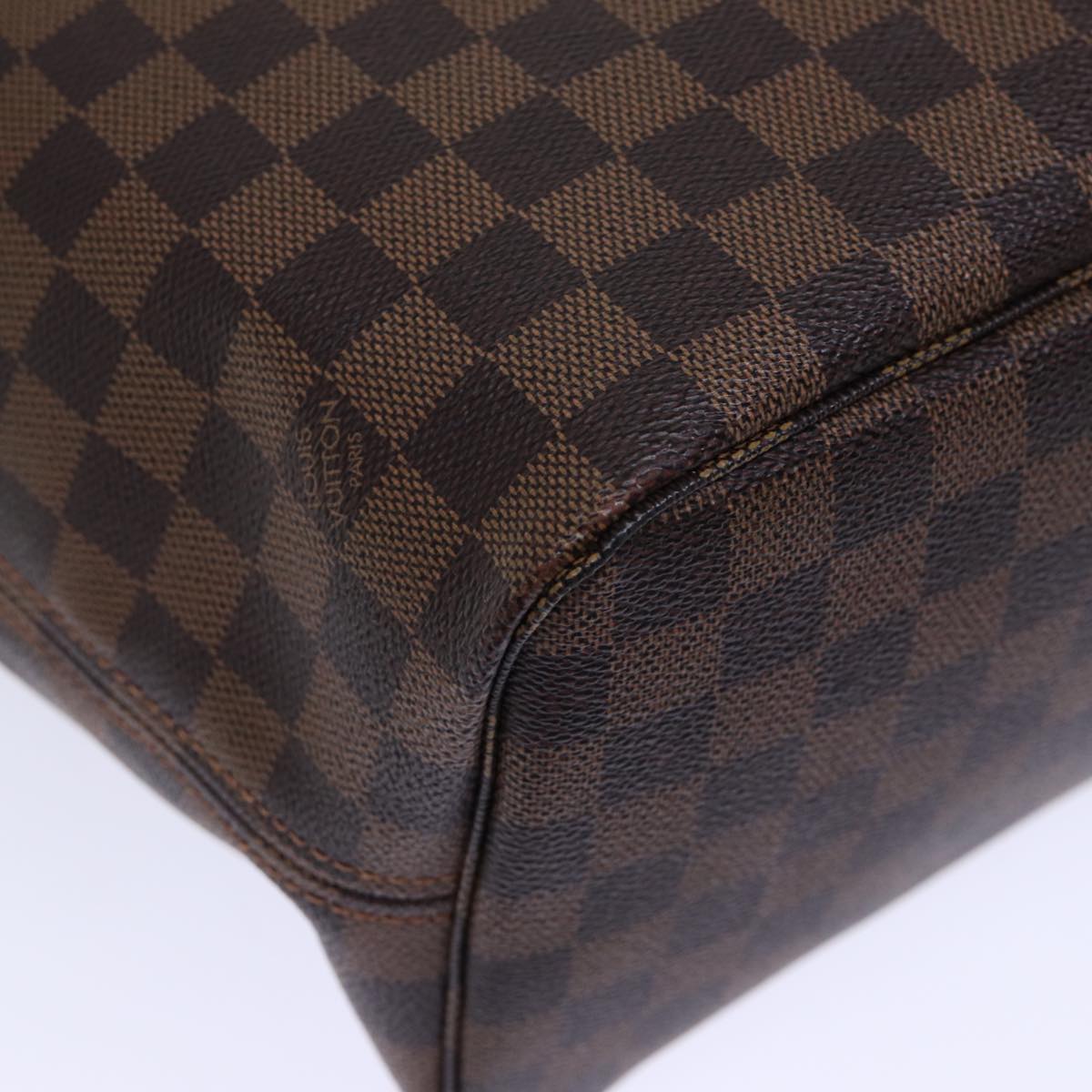 LOUIS VUITTON Damier Ebene Neverfull MM Tote Bag N51105 LV Auth am6117A