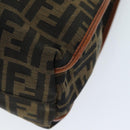 FENDI Zucca Canvas Tote Bag Brown Black Auth am6121-14