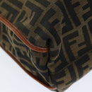 FENDI Zucca Canvas Tote Bag Brown Black Auth am6121-15