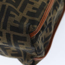 FENDI Zucca Canvas Tote Bag Brown Black Auth am6121-16