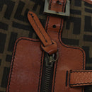 FENDI Zucca Canvas Tote Bag Brown Black Auth am6121-9