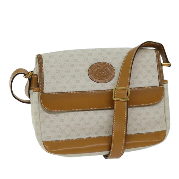 GUCCI Micro GG Supreme Shoulder Bag PVC Beige 001 106 0185 Auth am6133