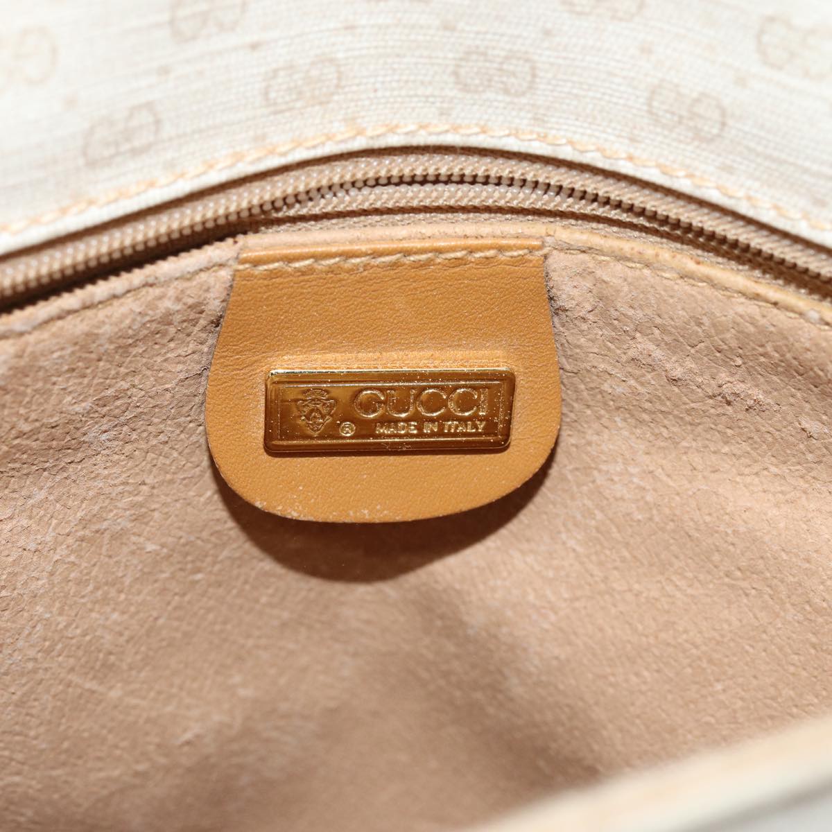 GUCCI Micro GG Supreme Shoulder Bag PVC Beige 001 106 0185 Auth am6133