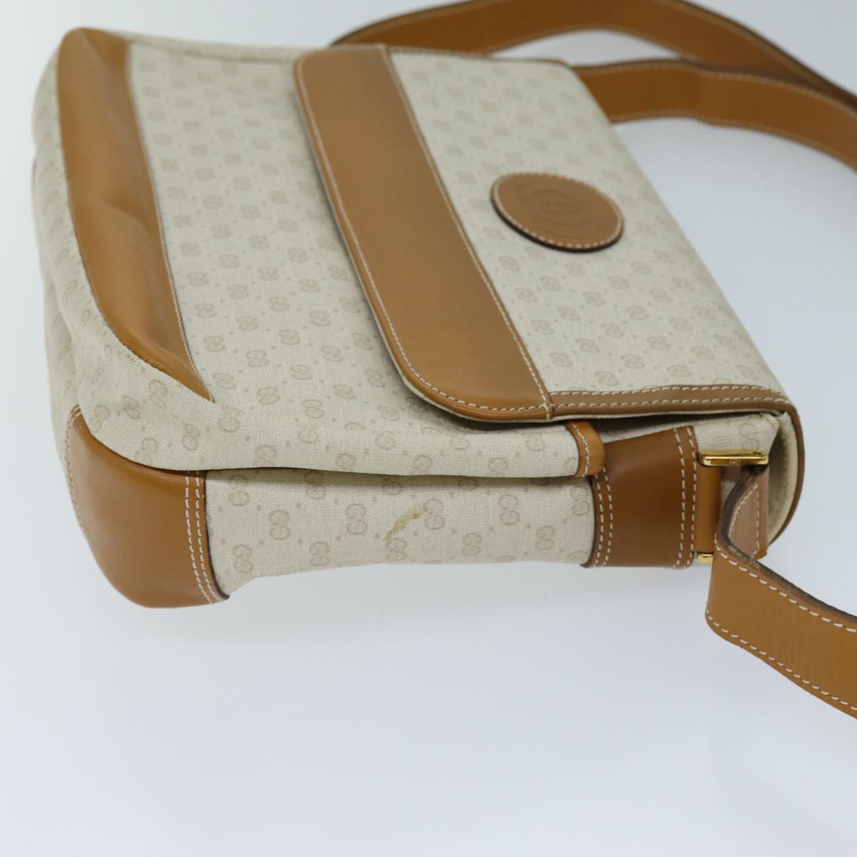 GUCCI Micro GG Supreme Shoulder Bag PVC Beige 001 106 0185 Auth am6133