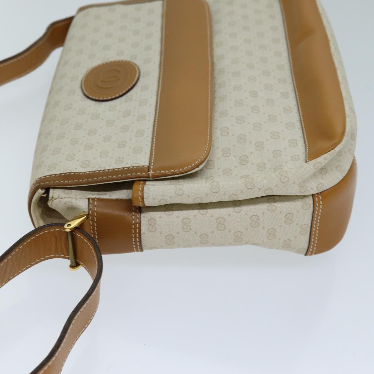 GUCCI Micro GG Supreme Shoulder Bag PVC Beige 001 106 0185 Auth am6133