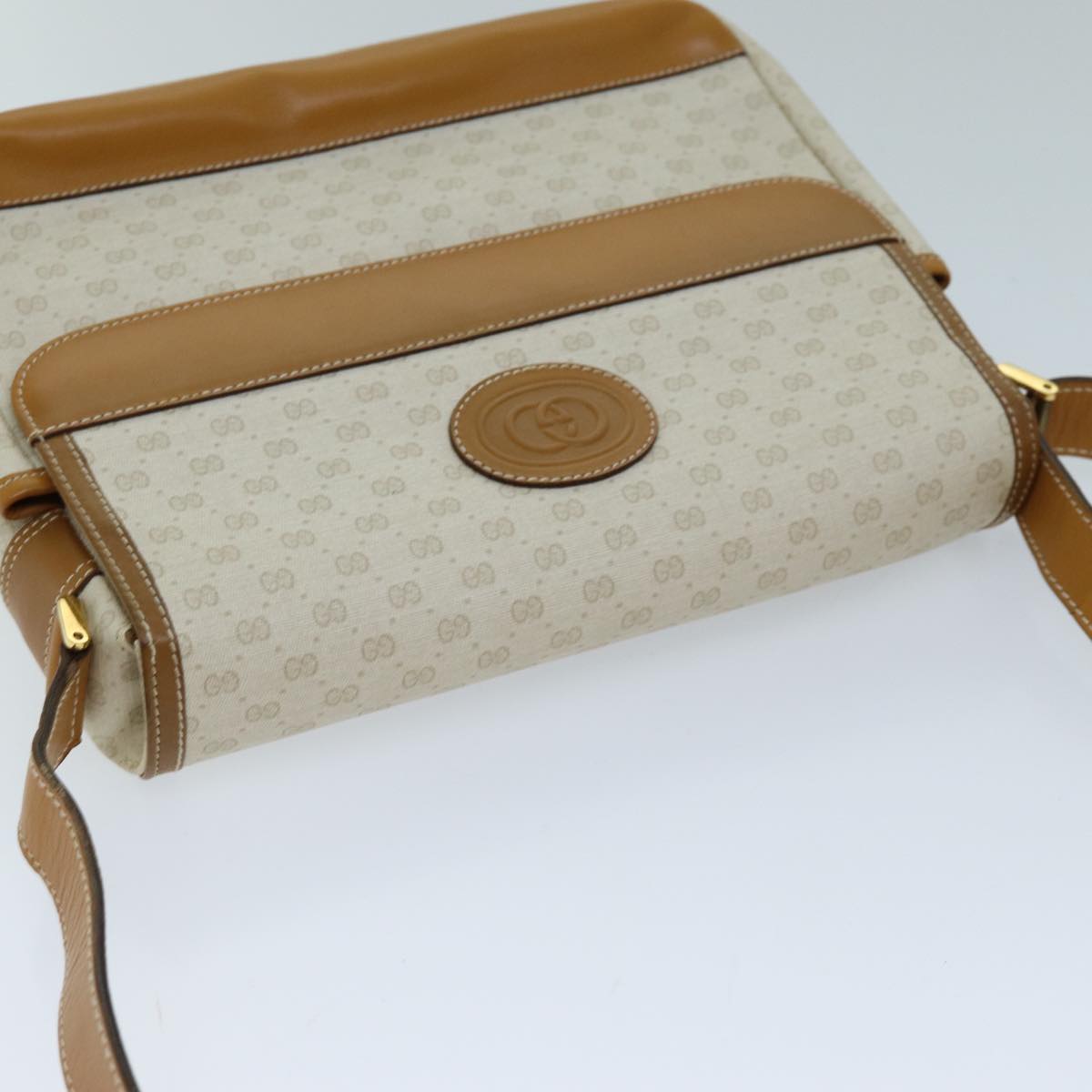 GUCCI Micro GG Supreme Shoulder Bag PVC Beige 001 106 0185 Auth am6133