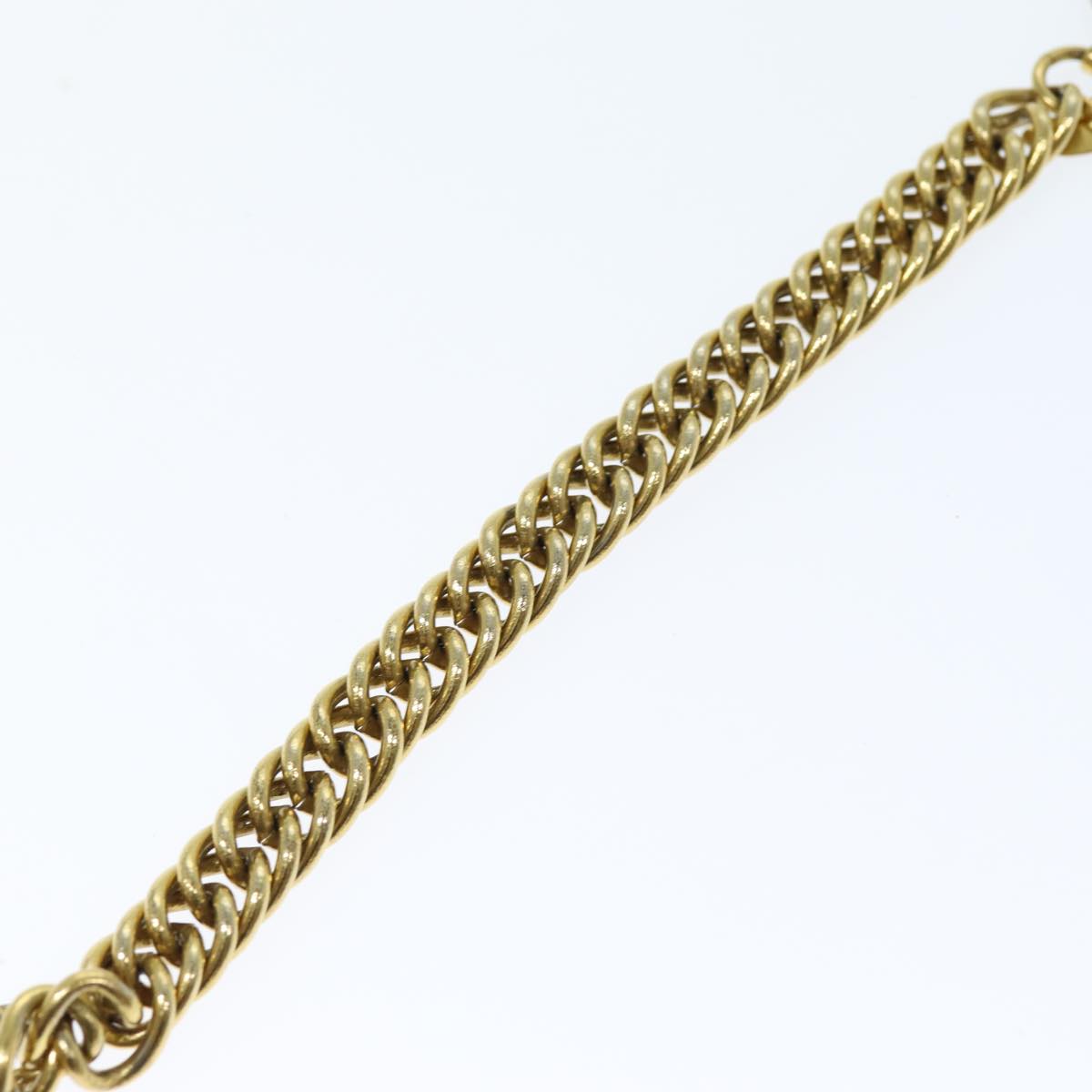 CHANEL Chain Bracelet metal Gold CC Auth am6146